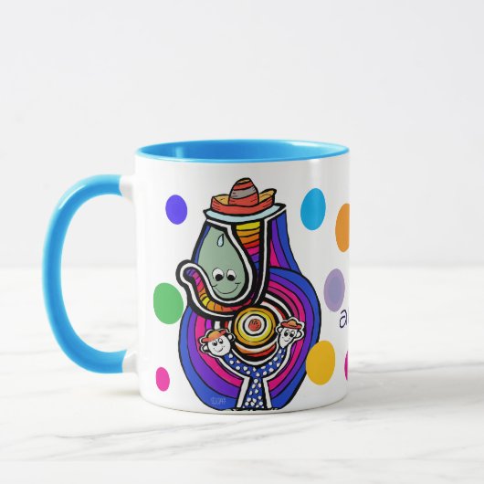 Mug Smiles Joy Party Cartoon Art (Gauche)