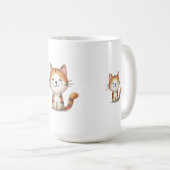 Mug Smiling Ginger Tabby Kitten – Hand-Drawn Illustrat (Devant droit)