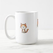 Mug Smiling Ginger Tabby Kitten – Hand-Drawn Illustrat (Gauche)