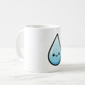 Mug Smiling Raindrop – Cute Kawaii Illustration (Devant gauche)
