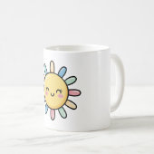 Mug Smiling Sun – Cute Whimsical Illustration (Devant droit)