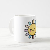 Mug Smiling Sun – Cute Whimsical Illustration (Devant gauche)