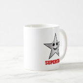Mug Smiling Superstar Caractère Silver Color Star (Devant droit)