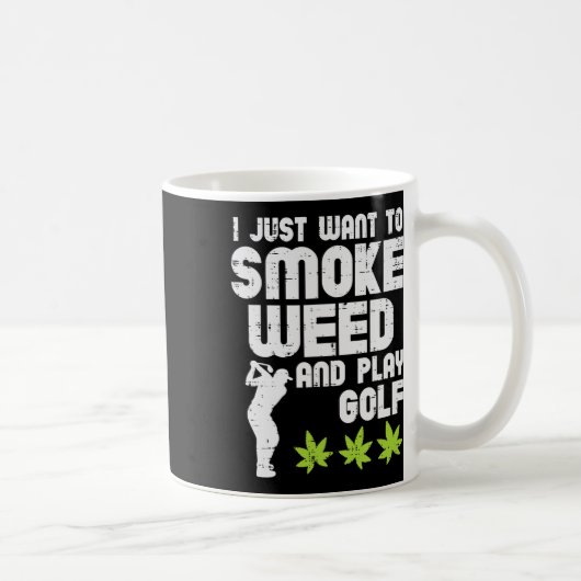 Mug Smoke Weed Play Golf Golfing Thc Golfer Stoner (Droite)