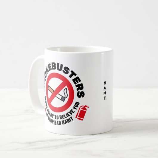 Mug Smokebusters No Smoking Logo (Devant gauche)