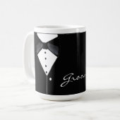 Mug Smoking noir pour marié (Devant gauche)