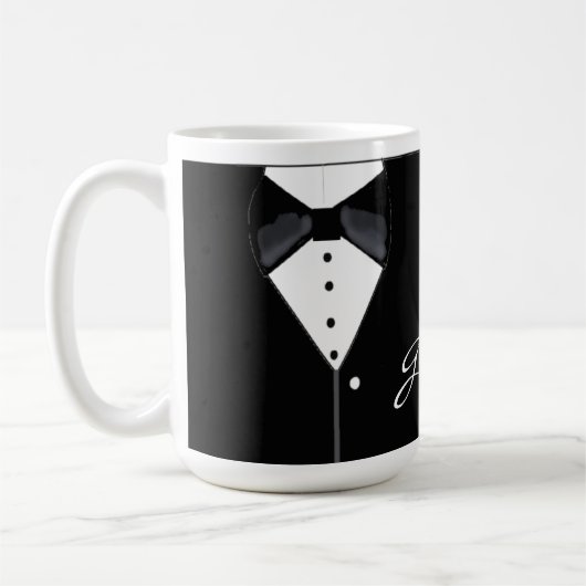 Mug Smoking noir pour marié (Gauche)