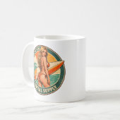 Mug Smooth Ride Coastal Supply | Graphisme Pin-up Surf (Devant gauche)