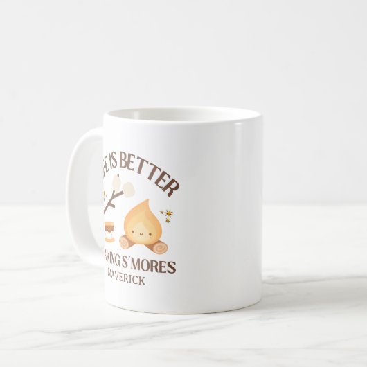 Mug S'more Amusement Pour Être Un Enfant Campfire 1er  (Devant gauche)