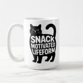 Mug Snack Motivated Lifeform Fat Cat Humor (Gauche)