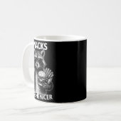 Mug Snacks Make Me Nicer Funny Raccoon Sarcastic Anima (Devant gauche)