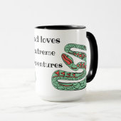 Mug Snake World : Papa Aime Les Aventures Extrêmes. (Devant droit)