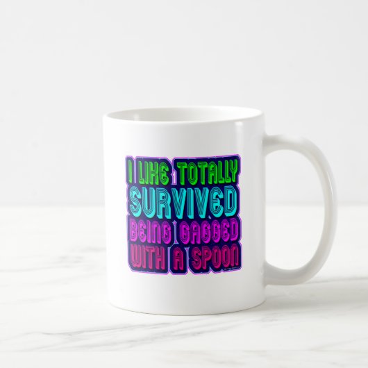 Mug Snarky 80 Spoon Drôle Parodique Slogan (Droite)