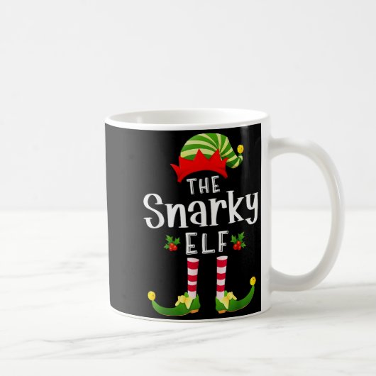 Mug Snarky Christmas Elf Matching Pajama X-mas Party (Droite)