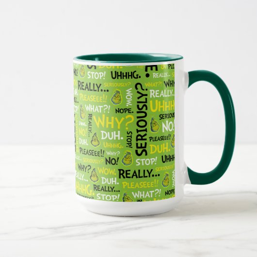 Mug Snarky Grinch | Modèle de phrase Grinch Snarky (Droite)
