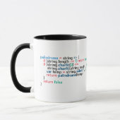 Mug Snippet de code de programmation de palindrome (Gauche)