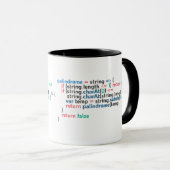 Mug Snippet de code de programmation de palindrome (Devant droit)