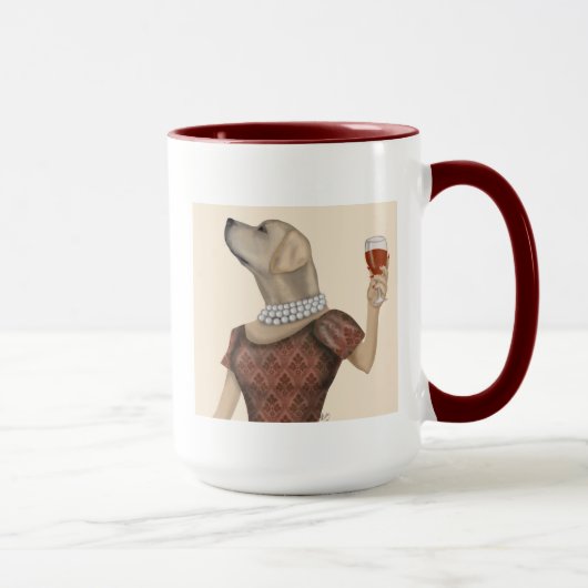 Mug Snob de vin du Labrador jaune (Droite)
