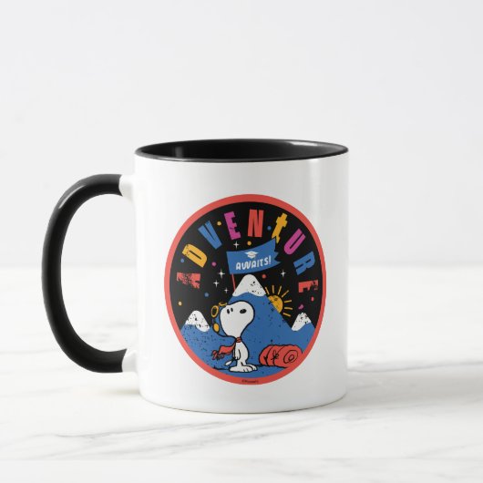 Mug Snoopy Adventure Awaits Graduation Mountain Design (Gauche)