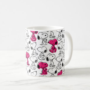 Mug Snoopy Black & Magenta Motif
