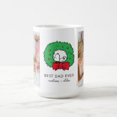 Mug Snoopy Christmas Wreath | Meilleur papa photo (Centre)