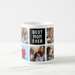 Mug Snoopy Doghouse Best Mom - Photo Collage