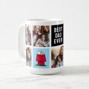 Mug Snoopy Doghouse Meilleur papa - Collage photo