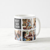 Mug Snoopy Doghouse | Meilleur papa - Collage photo (Devant droit)