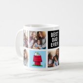 Mug Snoopy Doghouse | Meilleur papa - Collage photo (Devant gauche)