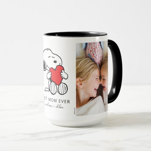 Mug Snoopy Heart | Best Mom Ever - Photo (Devant droit)