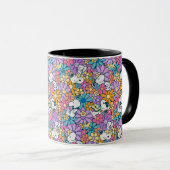 Mug Snoopy & Motif de fleurs de bois (Devant droit)