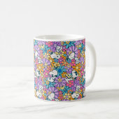 Mug Snoopy & Motif de fleurs de bois (Devant droit)