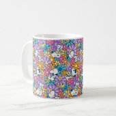 Mug Snoopy & Motif de fleurs de bois (Devant gauche)