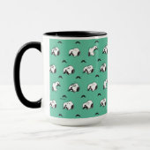 Mug Snoopy Moustaches et Motif Turquoise (Gauche)