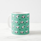Mug Snoopy Moustaches et Motif Turquoise (Devant gauche)