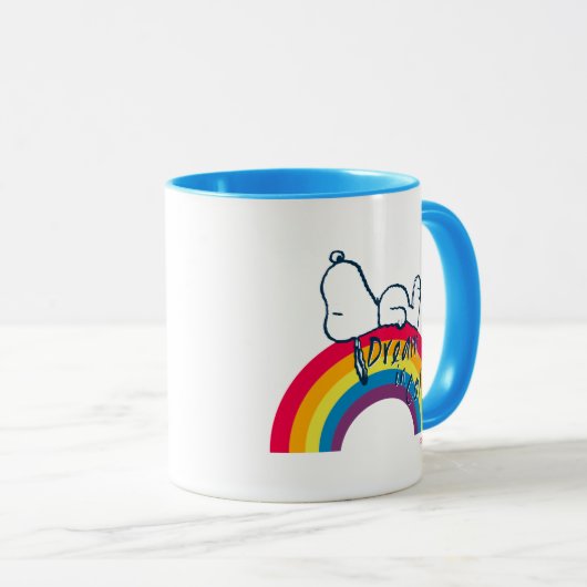Mug Snoopy | Rêver en couleur arc-en-ciel (Devant droit)