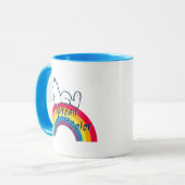 Mug Snoopy | Rêver en couleur arc-en-ciel (Devant gauche)