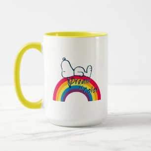 Mug Snoopy   Rêver en couleur arc-en-ciel