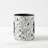Mug Snoopy Smile Giggle Laugh | Ajouter votre monogram (Centre)