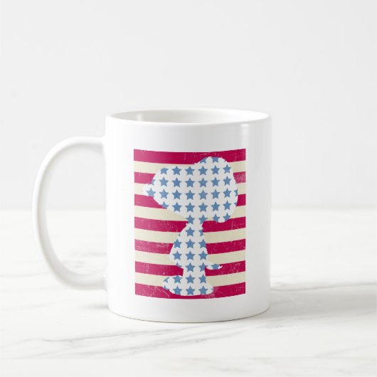 Mug Snoopy Vintage Stars & Stripes (Gauche)