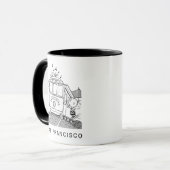 Mug Snoopy, Woodstock & Charlie Brown sur un chariot (Devant gauche)