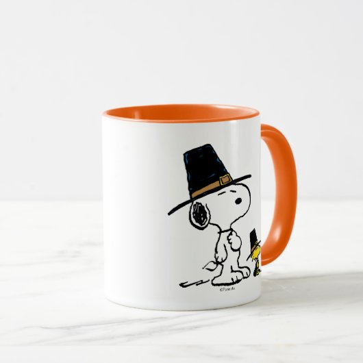 Mug Snoopy & Woodstock Pilgrim (Devant droit)