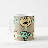 Mug Snooze & Café Répéter Zzz Visage Chambre à coucher (Devant gauche)