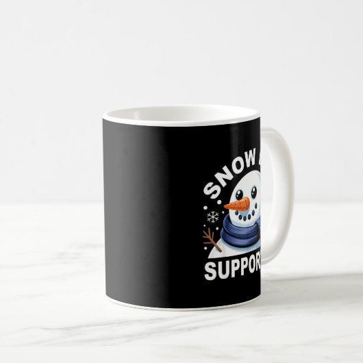 Mug Snow Day Suprter Fun Snowman Design For Winter Lov (Devant droit)