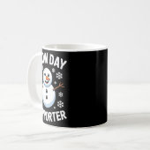 Mug Snow Day Suprter Snow Snowflake Snowman Winter Tea (Devant gauche)