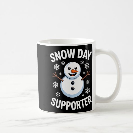 Mug Snow Day Suprter Snow Snowflake Snowman Winter Tea (Droite)