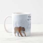 Mug Snow Tiger hiver Woodland SnowTrees Forêt Chat (Gauche)