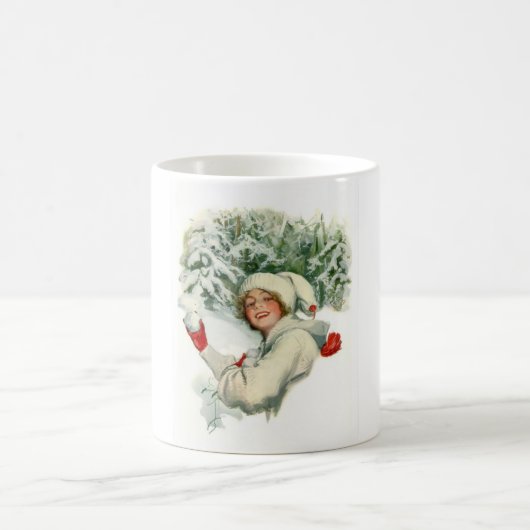 Mug Snowball Fight (par Harrison Fisher) (Centre)