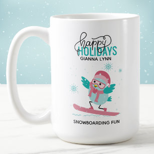 Mug Snowboard Bluebird Sports d'hiver personnalisés