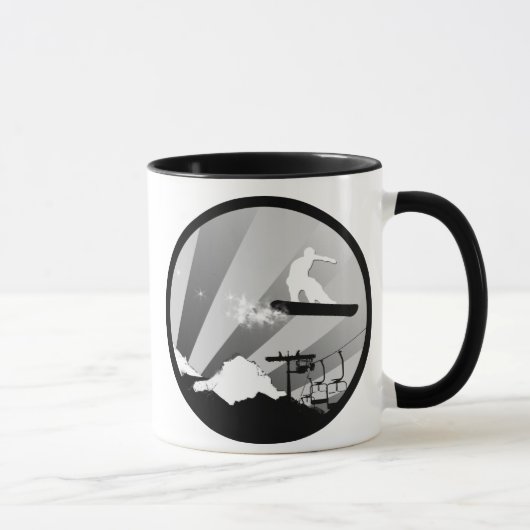 Mug snowboard. cercle. (Droite)